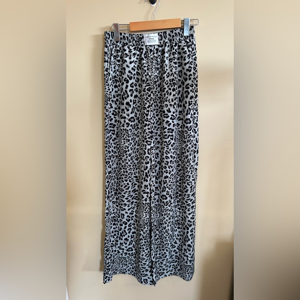 SHEIN Leopard Print Women's Wide Leg Pants